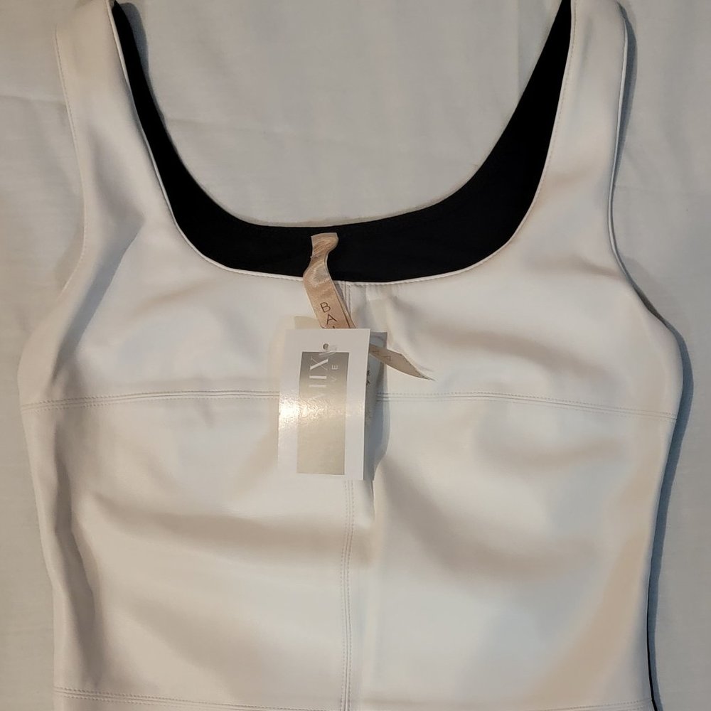 INTERMIX EXCLUSIVE - White Faux Leather Tank Top